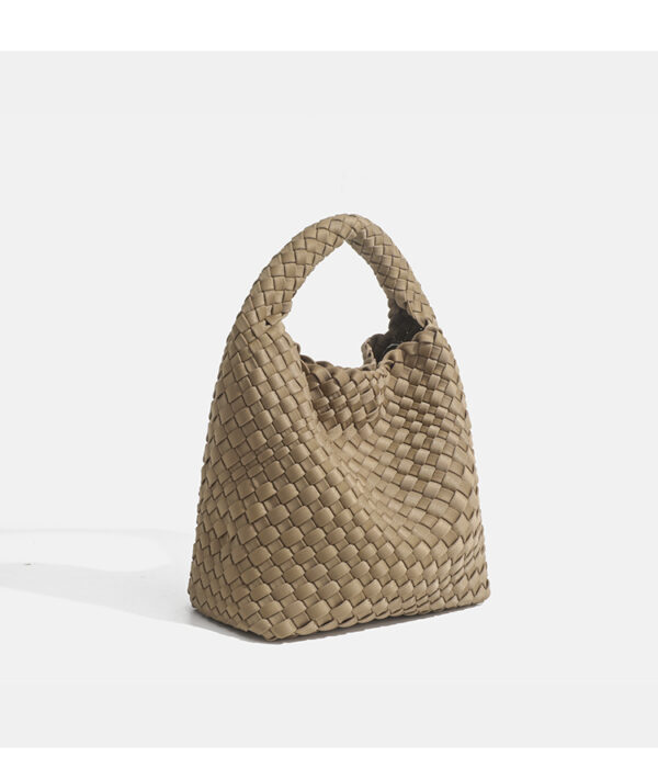Large Waterproof Knitted Bag Neoprene Woven Handbag Knitting Women Color Weave Mini Tote Beach CrossBody Handmade Bag - Image 6