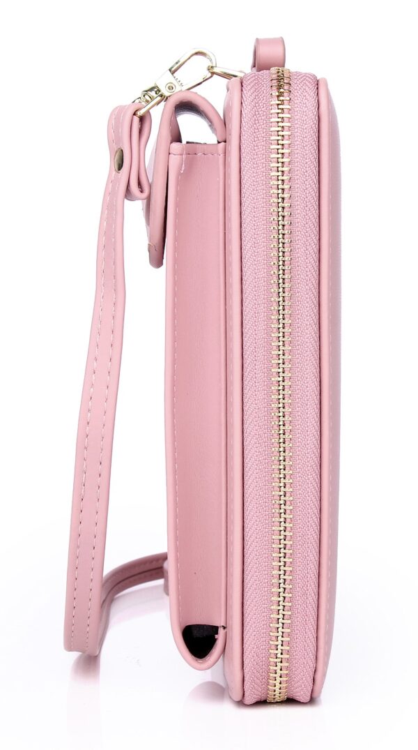 Pu Double Layer Portable Shoulder Bag Solid Color Multi-function Mobile Phone Bag Red Small Cross Body Bag Lady - Image 8