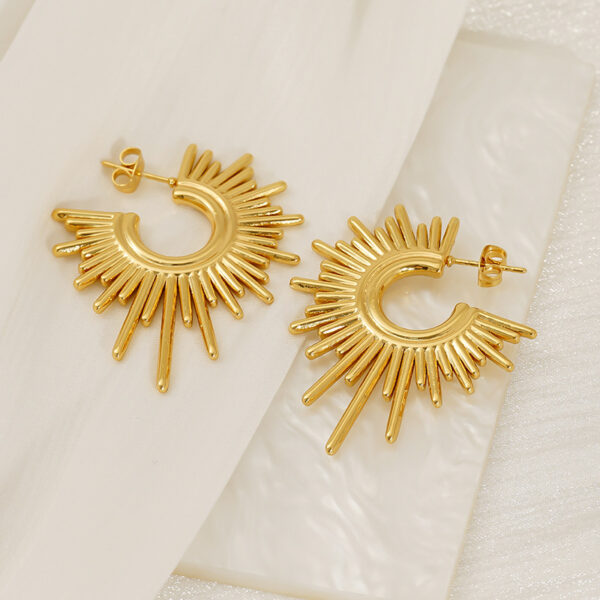 Wholesale Retail Trend Stainless Steel 18K Gold Hoop Earrings Durable Hypoallergenic Simple Cold Fashion Jewelry - Image 4