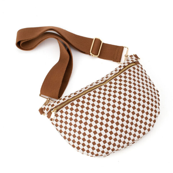 Women's Handmade Matte PU Woven Belt Single Vegan Leather Tote Bag with Braided Cross Body Strap Fashionable Summer Style - Image 5