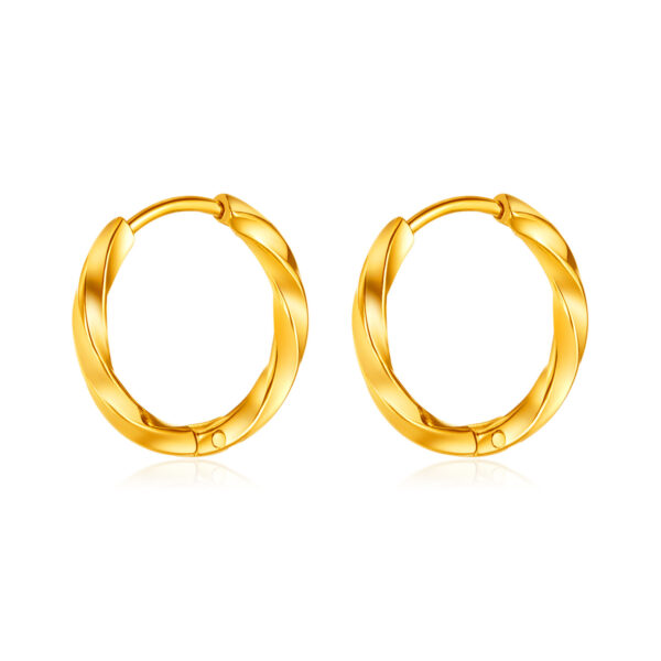Wholesale and Retail of Trendy Stainless Steel Round Earrings for Women Simple and Exquisite Jewelry for Daily Wear - Image 4