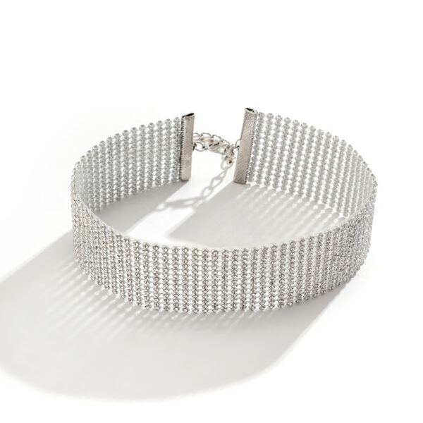 Shiny Full Rhinestone Short Choker Necklace for Women Trendy Ladies Wide Collar on Neck Wedding Accessories Fashion Jewelry Gift - Image 4