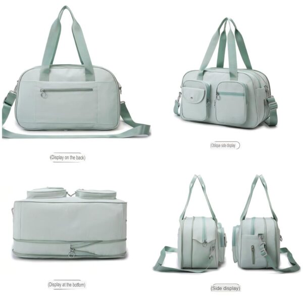 High Quality Custom Designer Storage Bag Large Capacity Oxford Multifunctional Insulated Travel Diaper Orangnizer Tote Bag - Image 3