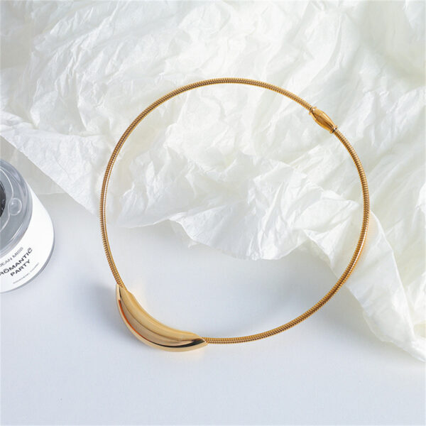Stainless Steel Snake Chains With Smooth Curved Pipe Choker Necklace for Women Daily Waterproof Accessories Fashion Neck Jewelry - Image 7