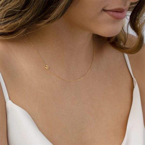 Gold Color Custom Name Necklace for Women 26 Letter Patchwork Pendant Choker with Stainless Steel Dropshipping Jewelry - Image 4