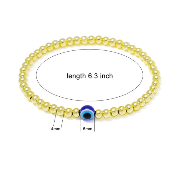 Elegant Women Dainty Bead Evil Eye Bracelet - Image 4