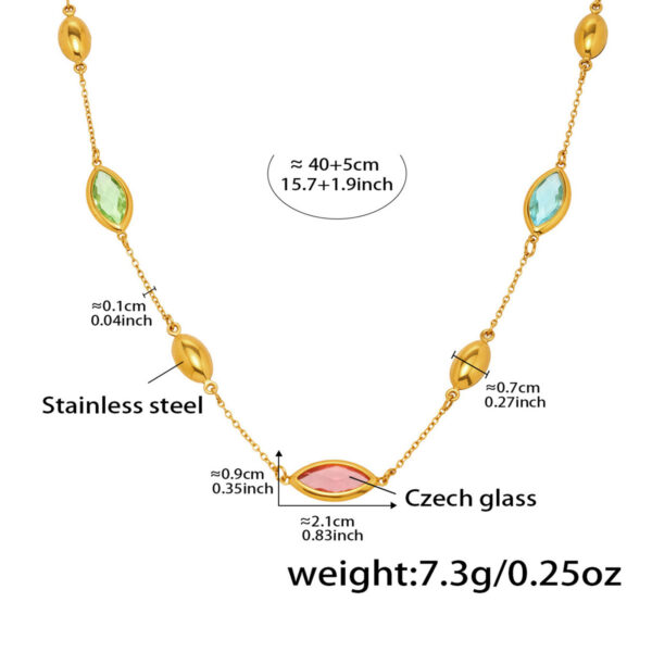 Stainless Steel with Multi Color Crystal Choker Necklaces for Women Daily Ladies Waterproof Accessories on Neck Fashion Jewelry - Image 6
