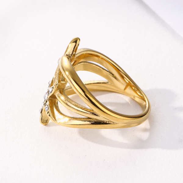 Women Boho Summer Beach Opening Shell Starfish Seashell Statement Ring for Women - Image 3