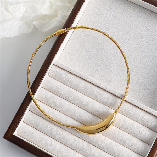 Stainless Steel Snake Chains With Smooth Curved Pipe Choker Necklace for Women Daily Waterproof Accessories Fashion Neck Jewelry - Image 2