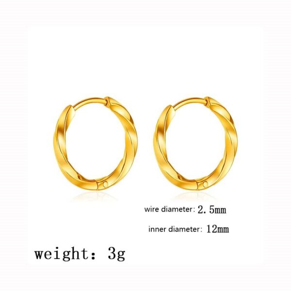 Wholesale and Retail of Trendy Stainless Steel Round Earrings for Women Simple and Exquisite Jewelry for Daily Wear - Image 5