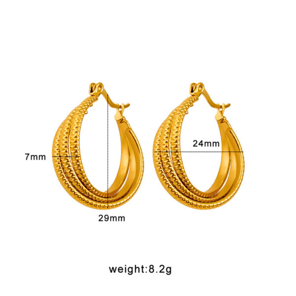 Luxury Stainless Steel Earrings for Women Elegant Minimalist Hoop Earrings Hypoallergenic Lightweight Dainty Jewelry Gift - Image 6