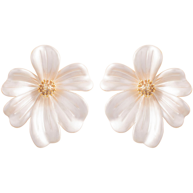 S925 Sterling Silver Post Earrings Colored Painted Flower Stud Earrings for Women Trendy Bohemian Dainty Flower Earrings for Girls Wedding Party Jewelry Gifts