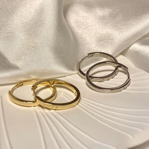 1 925 Sterling Silver Post Elegant Simple Plain Hoop Earrings for Women Trendy Silver Gold Copper Loop Earrings for Girls Fashionable Jewelry Gifts