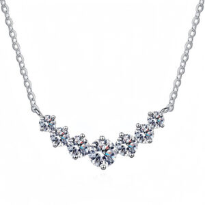 1 MCD958 Diamond wedding necklace Fine Jewelry Dainty S925 Sterling Silver Morganite Diamond Pendant Necklace for Women Girls Wedding Party Birthday Mothers Day Valentines Day Jewelry Gifts