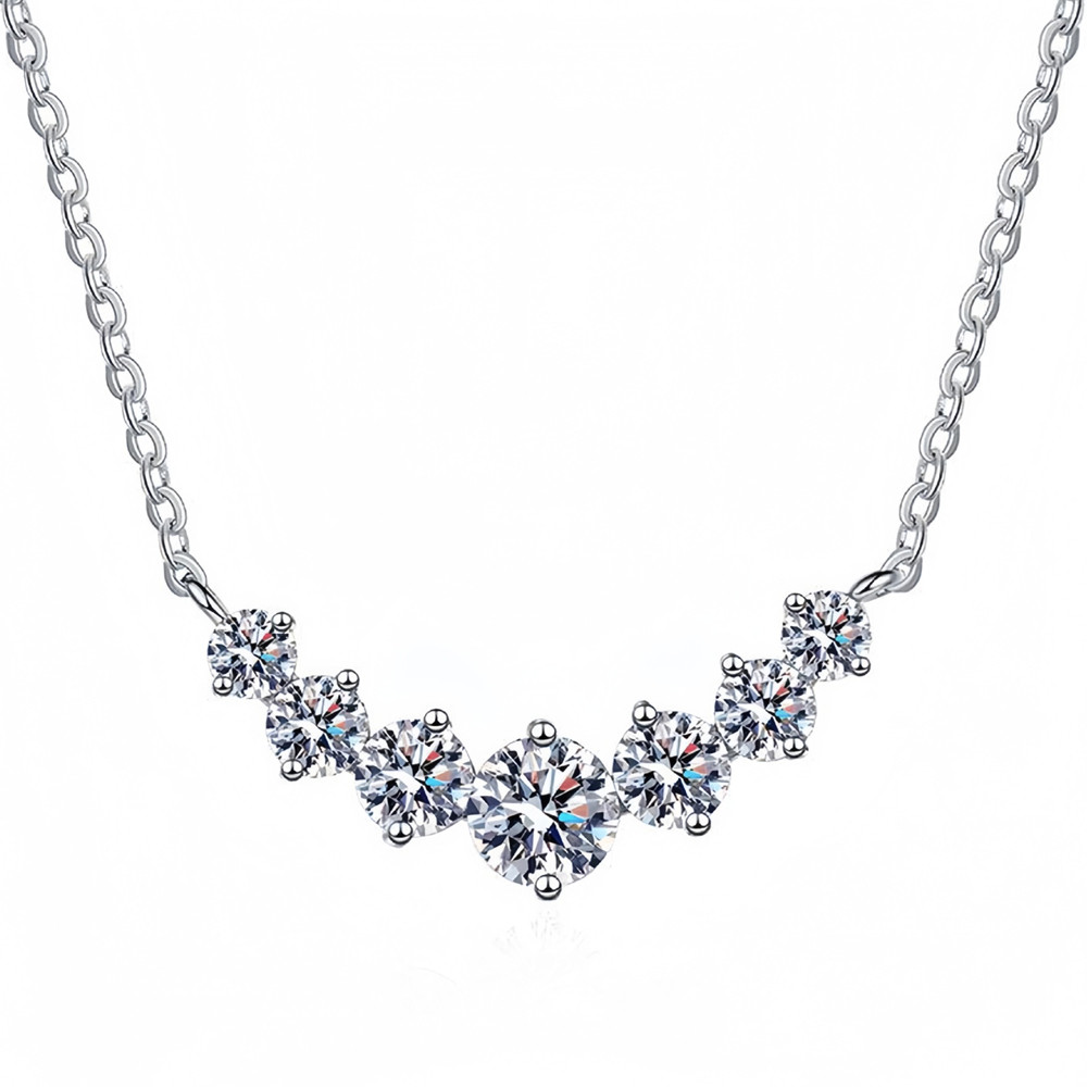 Fine Jewelry Dainty S925 Sterling Silver Morganite Diamond Pendant Necklace for Women Girls Wedding Party Birthday Mothers Day Valentines Day Jewelry Gifts