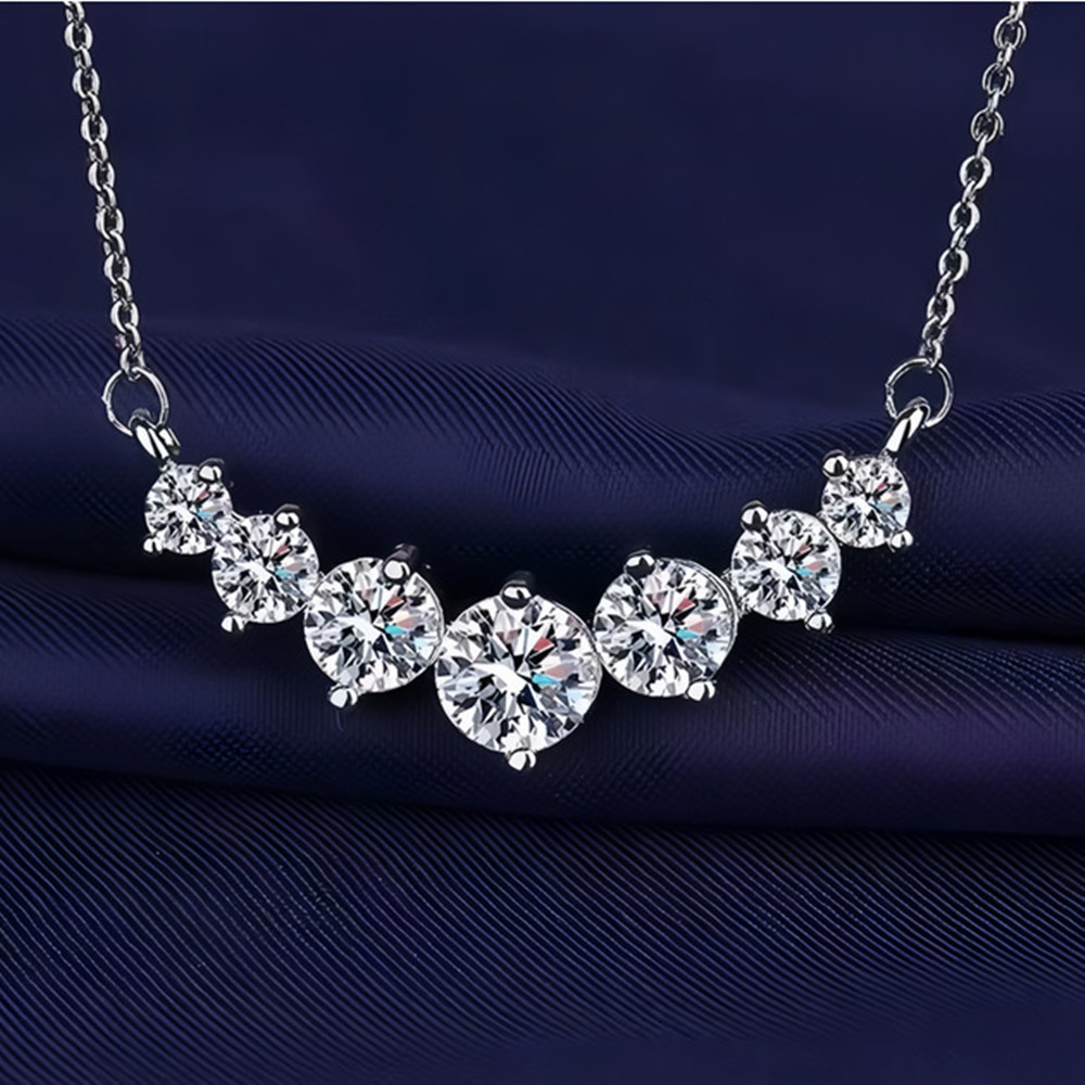 Fine Jewelry Dainty S925 Sterling Silver Morganite Diamond Pendant Necklace for Women Girls Wedding Party Birthday Mothers Day Valentines Day Jewelry Gifts - Image 3