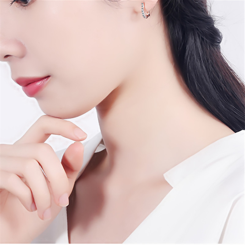 Dainty CZ Love Heart Earrings for Women Classic Wedding Earrings Cubic Zirconia Love Stud Earrings Diamond Heart Hoop Earrings Jewelry Gifts - Image 3