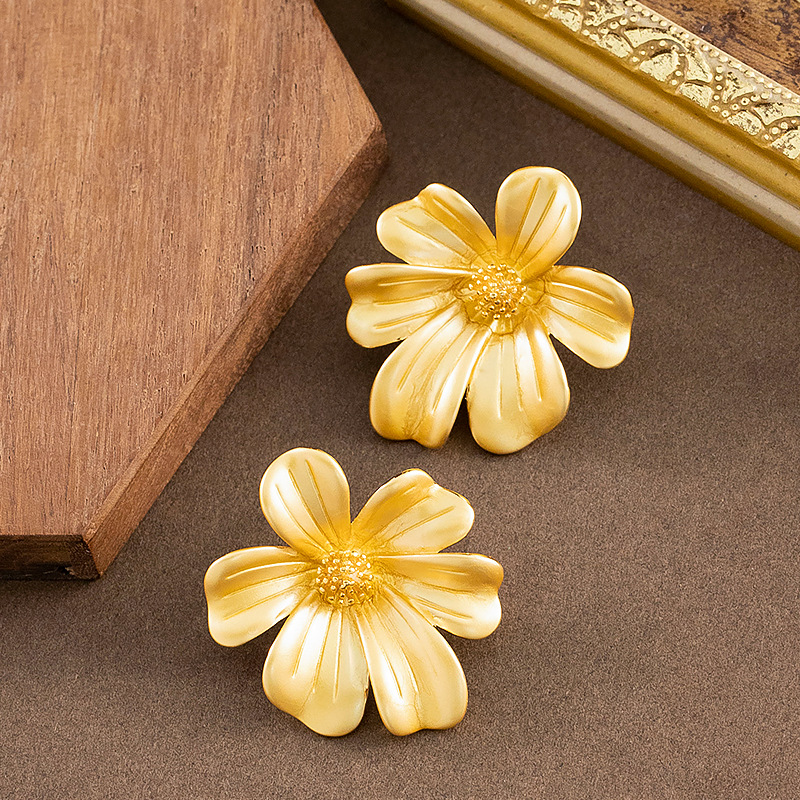 S925 Sterling Silver Post Earrings Colored Painted Flower Stud Earrings for Women Trendy Bohemian Dainty Flower Earrings for Girls Wedding Party Jewelry Gifts - Image 5