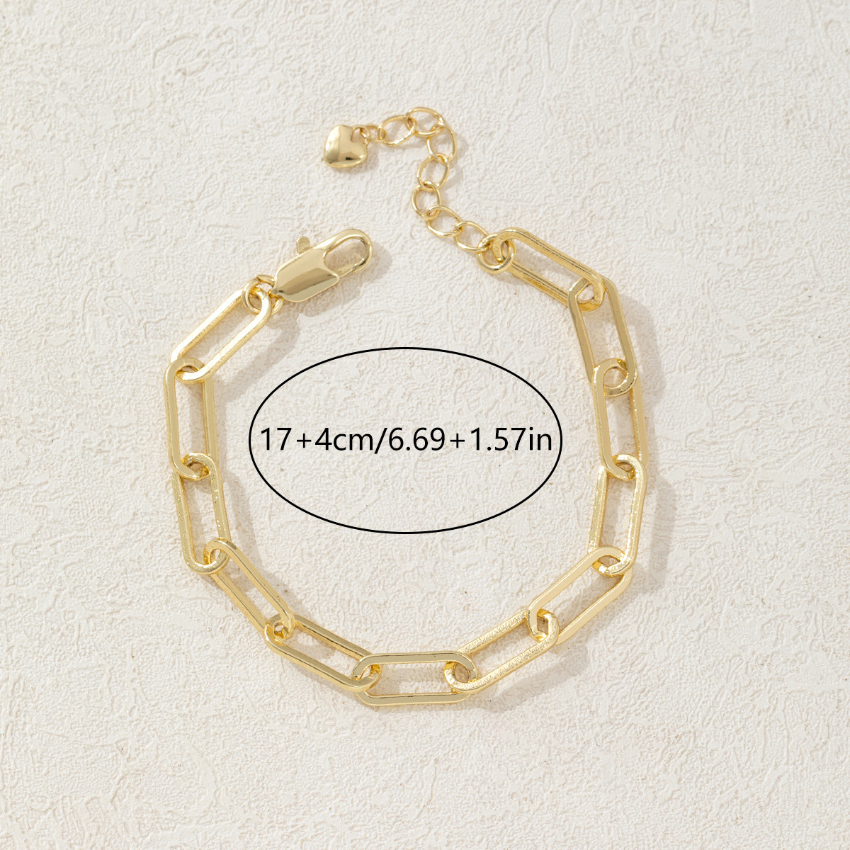 Chic Chunky Link Chain Bracelets Gold Plated Paperclip Shape Chain Wrist Cuff Bracelet Bangle for Men Women Jewelry Gifts - Image 5