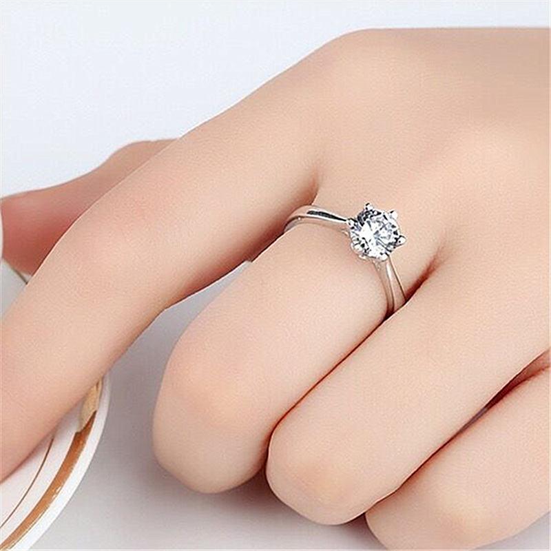Fine Jewelry Romantic Wedding Rings S925 Sterling Silver Adjustable Couple Rings Love Rings for Women Men Engagement and Marriage Ringband - Image 4