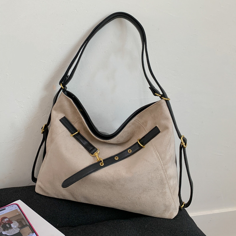 Womens Bags Trendy Fall Winter Shoulder Bags Crossbody Bags Large Lady Tote Bags Lady Handbag for Women Velvet Leather Bag with Cute Accessories - Image 6