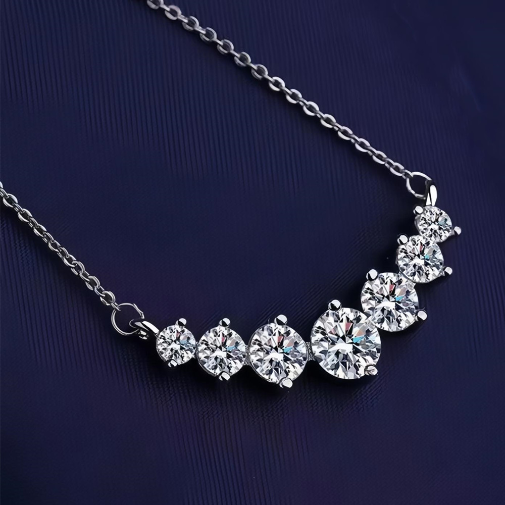 Fine Jewelry Dainty S925 Sterling Silver Morganite Diamond Pendant Necklace for Women Girls Wedding Party Birthday Mothers Day Valentines Day Jewelry Gifts - Image 6