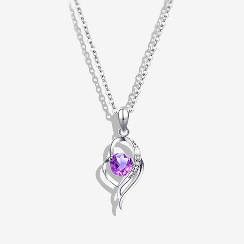 Romantic CZ Love Heart Pendant Necklaces for Women Wedding Valentines day White gold Heart Moissanite Diamond Neckalce Birthday Mothers Day Jewelry Gifts - Image 7