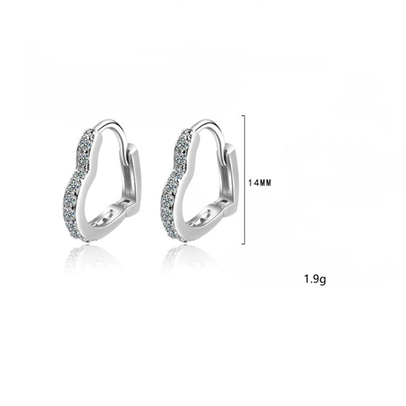 Dainty CZ Love Heart Earrings for Women Classic Wedding Earrings Cubic Zirconia Love Stud Earrings Diamond Heart Hoop Earrings Jewelry Gifts - Image 7