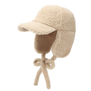 Colorful Thermal Fur Lined Fall Winter Warm Hat Faux Lamb Fleece Ear Protection Lei Feng Hat Cap Windproof Cycling Motorcycle Headwear Hat Ski Hat Baseball Cap for Women Girls