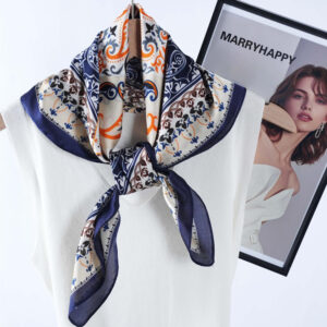1 Cashmere flower print square scarf Vintage Silk Feeling Scarf Multiple Color Cashmere Flower Print 70X70cm Large Square Scarf Satin Head Scarf Wrap for Women