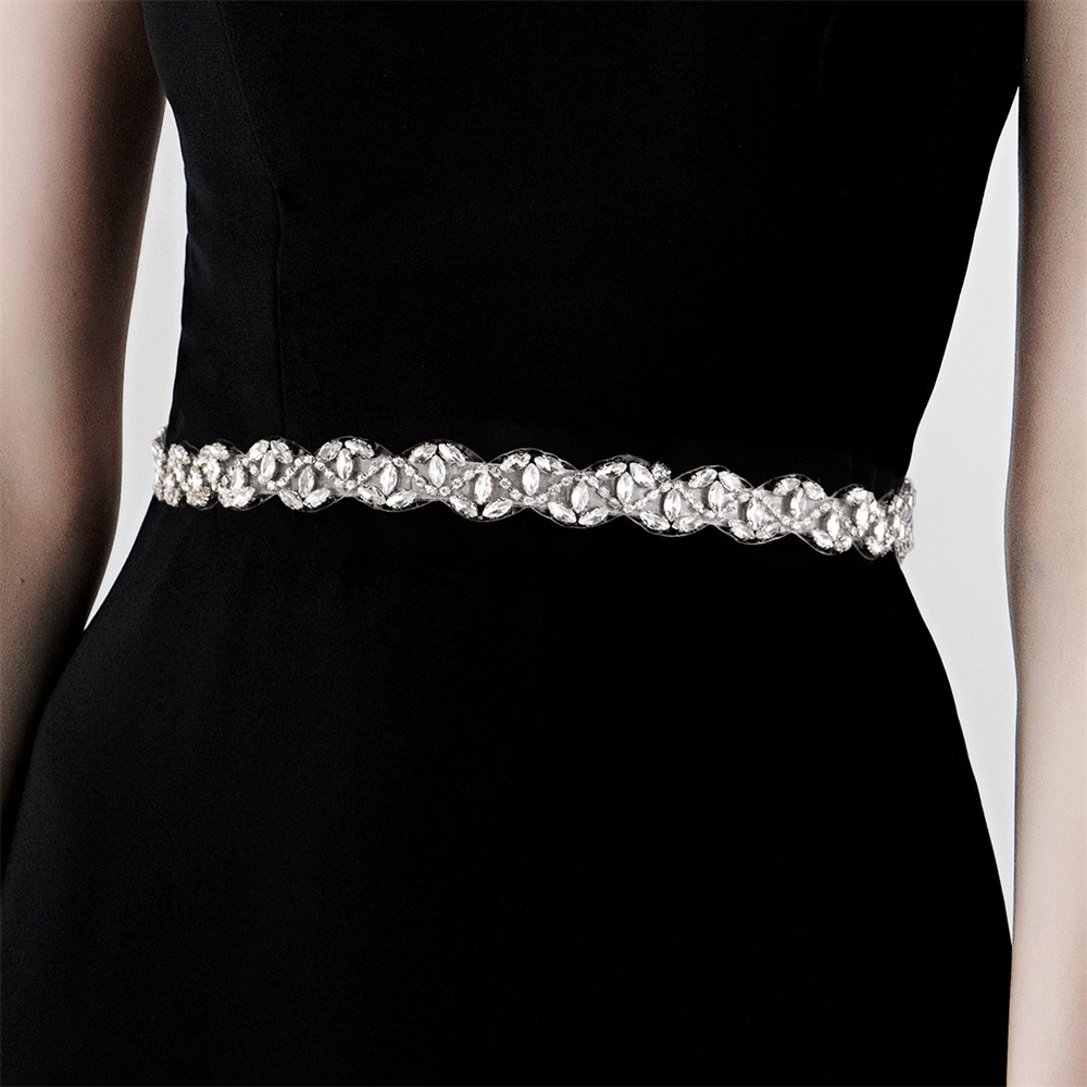 Sparkly Bridal Belt for Women Dress Wedding Dress Belt Crystal Rhinestone Sash Bridal Wedding Waist Belt for Women Girls Birde Bridesmaid