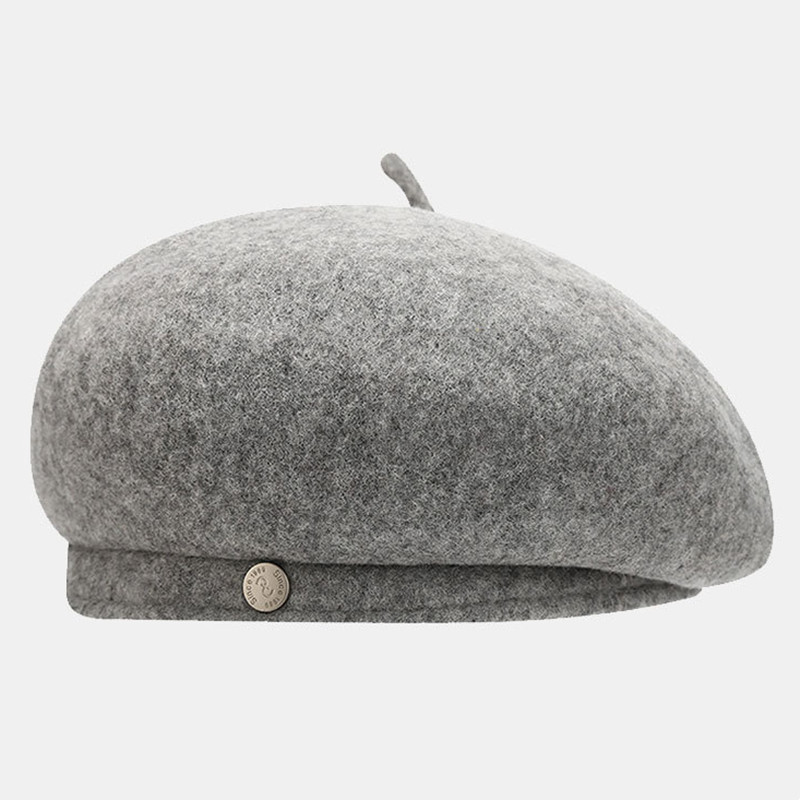 Womens Elegant Wool Beret Hat Fall Winter Warm Solid Plain Wool Berets Cap French Paris Knitting Hat for Women Girls - Image 6