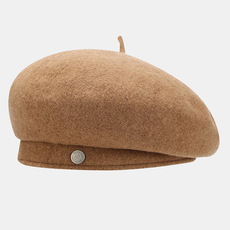 Womens Elegant Wool Beret Hat Fall Winter Warm Solid Plain Wool Berets Cap French Paris Knitting Hat for Women Girls - Image 7