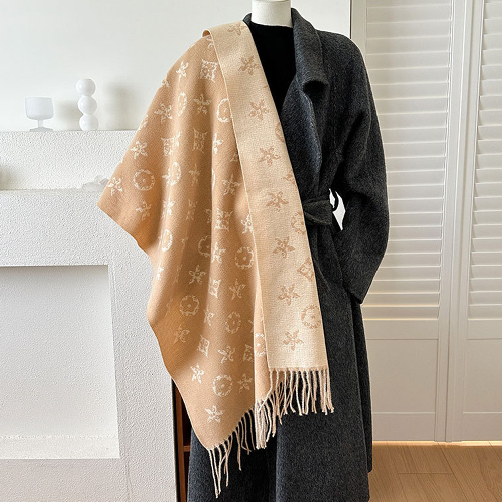 Womens Fashion Long Shawl Wraps Trendy Double Side Jacquard Fringe Tassel Winter Warm Blanket Large Scarf for Women - Image 4