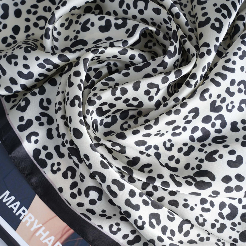 Classic Silk Feel Scarf 70X70 Large Square Satin Hair Scarf for Women Fashion Leopard Print Head Wrap Bandana Trendy Headscarf Headdress - Image 5