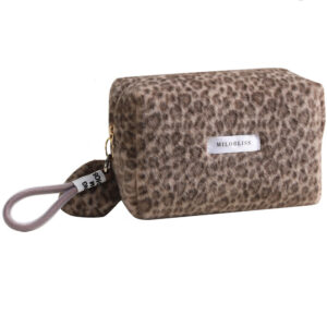 Personalized Leopard Print Travel Makeup Bag Cosmetic Bag Toiletry Bag for Women Men Small Pouch Gifts Accessories Storage