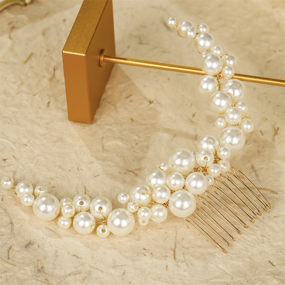 Dainty Pearl Hairpin Bridal Wedding Hair Comb Handmade Elegant Pearl Headpiece for Women Girls Hair Accessories - Image 6