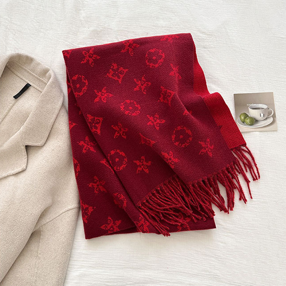 Womens Fashion Long Shawl Wraps Trendy Double Side Jacquard Fringe Tassel Winter Warm Blanket Large Scarf for Women - Image 10