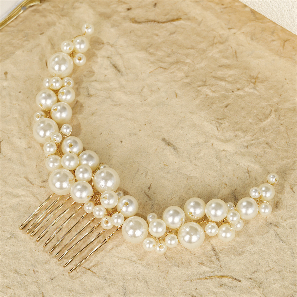 Dainty Pearl Hairpin Bridal Wedding Hair Comb Handmade Elegant Pearl Headpiece for Women Girls Hair Accessories - Image 7