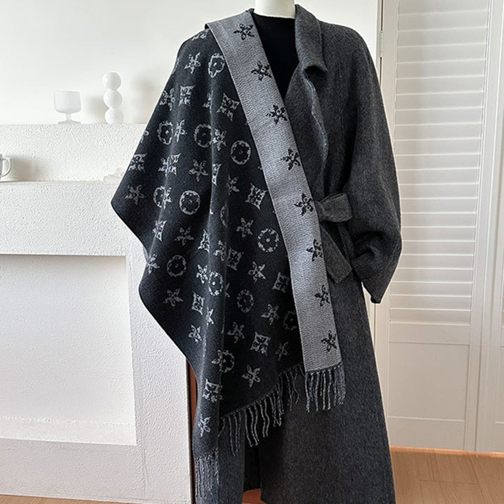 Womens Fashion Long Shawl Wraps Trendy Double Side Jacquard Fringe Tassel Winter Warm Blanket Large Scarf for Women - Image 9