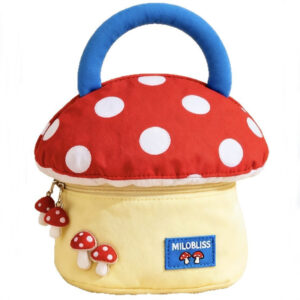 Cute Mushroom Makeup Bag 3D Mushroom Cosmetic Bags for Women Girls Travel Portable Toiletry Bag Large Capacity Storage Make Up Bag Gifts