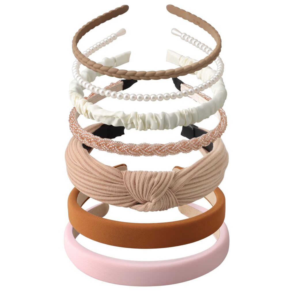 5pcs Wide Headbands for Women Non Slip - 1.2 Inch Thick Headbands for Women’s Hair