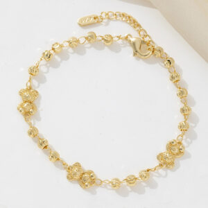 gold Beads Adjustable Bracelet