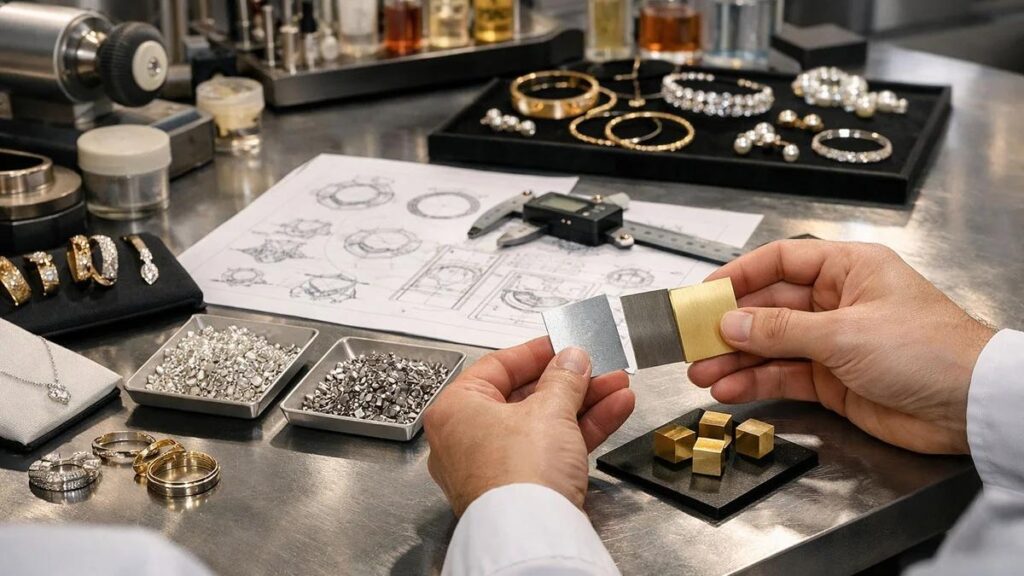 Custom Jewelry Manufacturing and Metal Material Selection